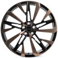 Skill Wheels SL221 8,5x20 5x114,3 ET35 60,1 Чёрный глянцевый + бронзовые спицы